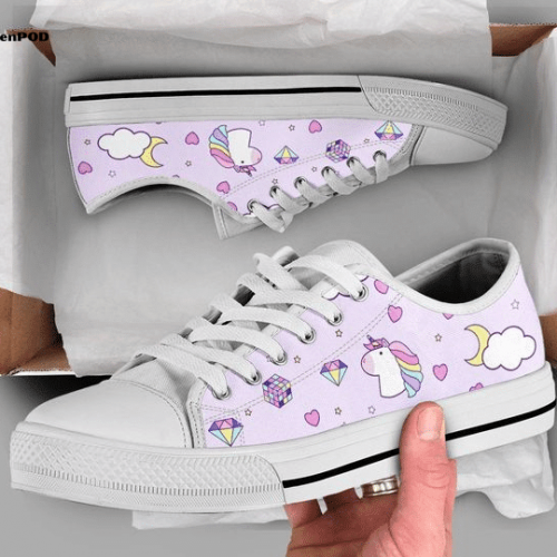 Girls Unicorn Low Top Shoes Gift for Men Women