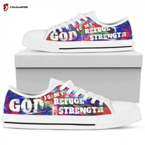 God Is My Refuge Low Top Shoes Gift for Men Women