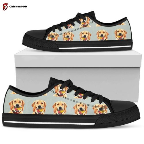 Golden Retriever Women’s Low Top Shoes