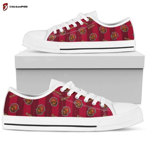 Harry Potter Gryffindor Low Top Shoes Gift for Men Women