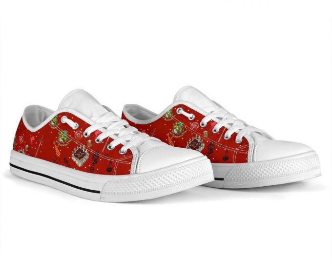 Harry Potter Shoes Low Top Red Custom Symbol Sneakers