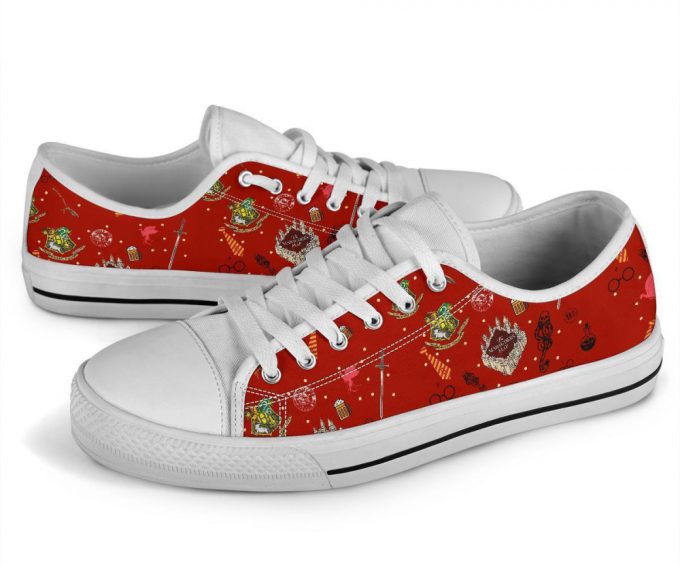 Harry Potter Shoes Low Top Red Custom Symbol Sneakers