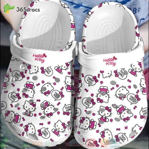 Hello Kitty Cute Pink-White Unisex Clogs Clog Shoes