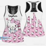 Hello Kitty Tank Top, Hello Kitty Leggings, Hello Kitty Workout Tank, Hello Kitty Yoga Leggings, Custom Name Tank, Yoga Leggings