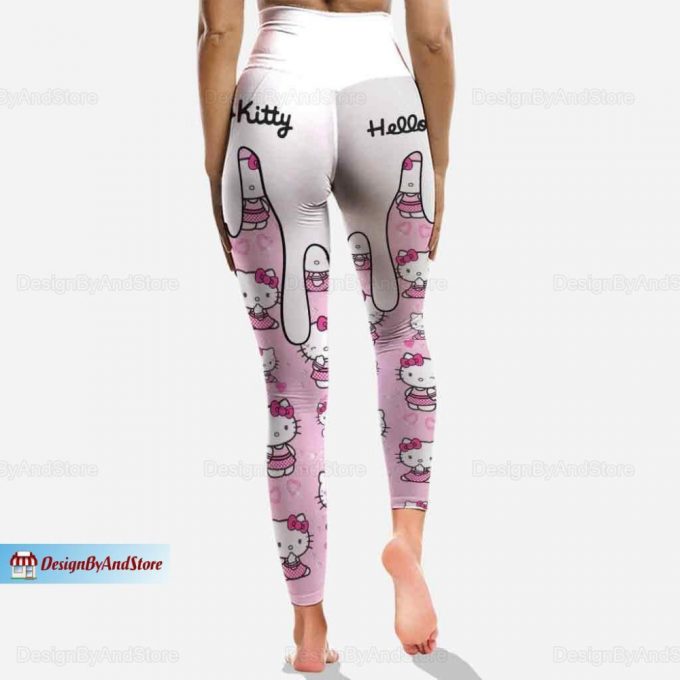 Hello Kitty Tank Top, Hello Kitty Leggings, Hello Kitty Workout Tank, Hello Kitty Yoga Leggings, Custom Name Tank, Yoga Leggings