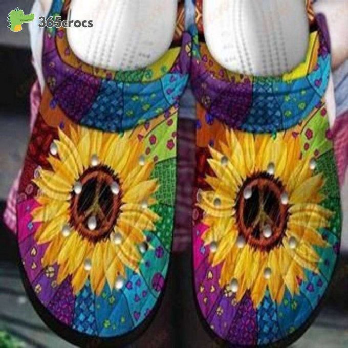 Hippie Sunflower 3D Sunflower Colorful For Hippie Souls Unisex Clogs Clog Shoes