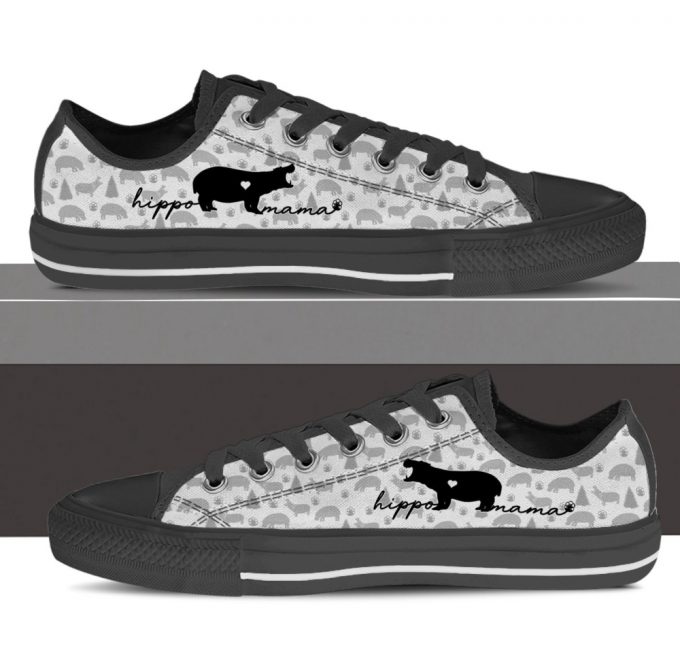 Hippo Low Top Shoes Gift For Men Women Sneaker