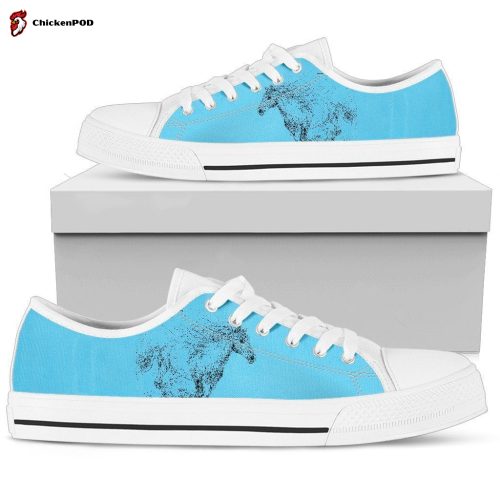 Horse Blue Women’s Low Top Shoes