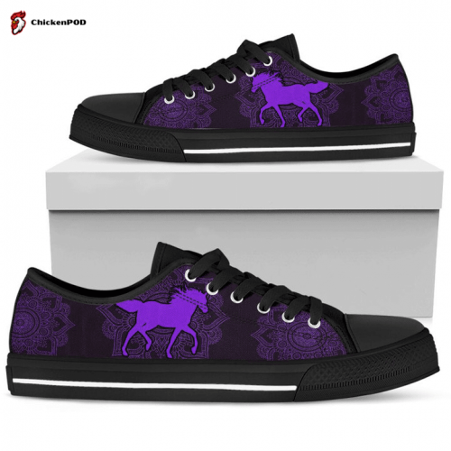 Horse Mandala Low Top Shoes Gift for Men Women