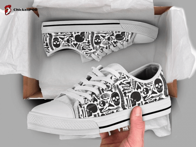 Human Bones Low Top Shoes Gift For Men Women