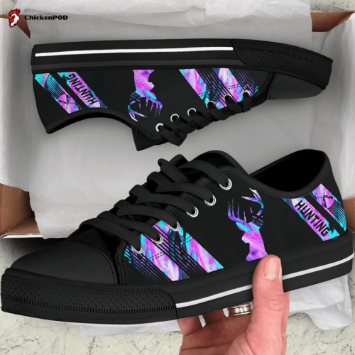 Horse Black Low Top Shoes Gift for Men Women