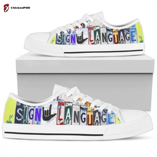 I Love You Sign Language Low Top Shoes Gift for Men Women