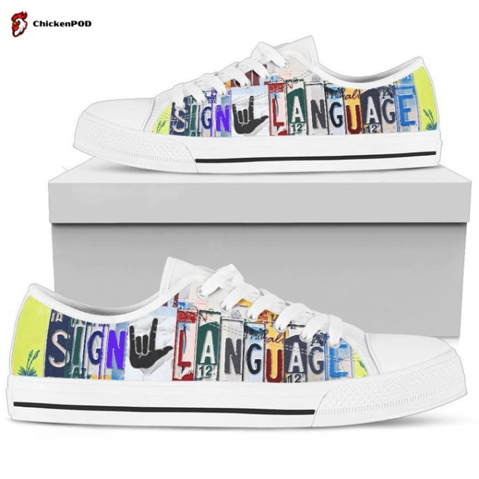 I Love You Sign Language Low Top Shoes Gift For Men Women