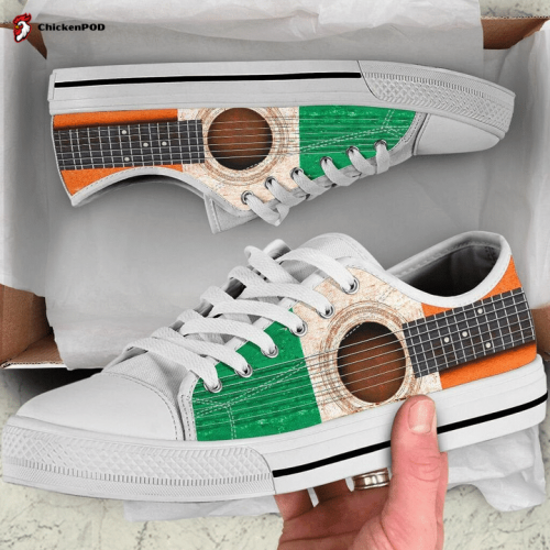 Ireland Flag Guitar Low Top Shoes Gift for Men Women