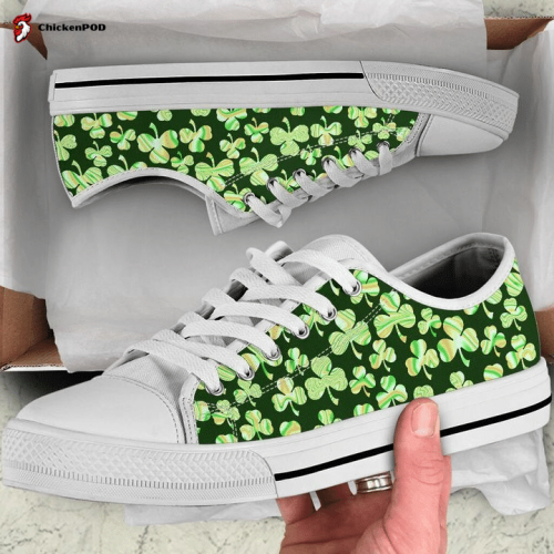 Irish Shamrock Holopt Low Top Shoes Gift for Men Women