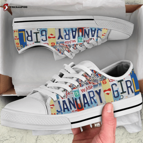 January License Plates Low Top Shoes Gift for Men Women