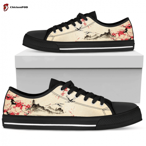 Green Camouflage Shark Low Top Shoes Gift for Men Women