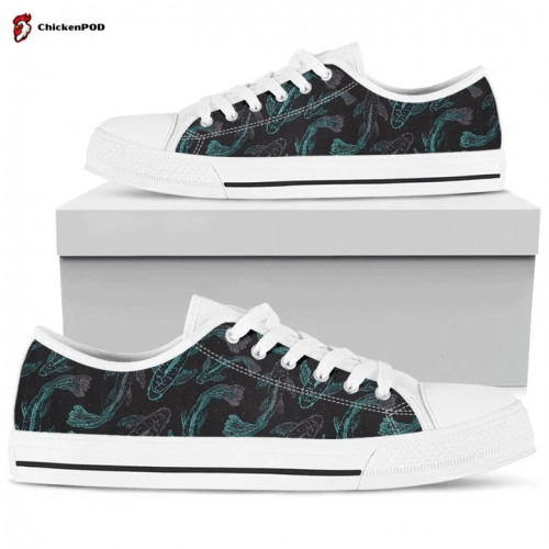 Japanese Koi Fish Low Top Shoes Gift for Men Women