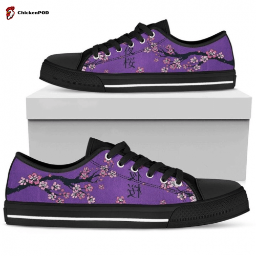 Japanese Sakura Cherry Blossom Low Top Shoes Gift for Men Women