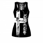 Jesus Christ A Child Of God Cross Bible Combo Legging Hollow Tanktop Fan Gifts