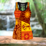 Juneteenth Fan Gifts African Art Combo Legging + Tank Top SN