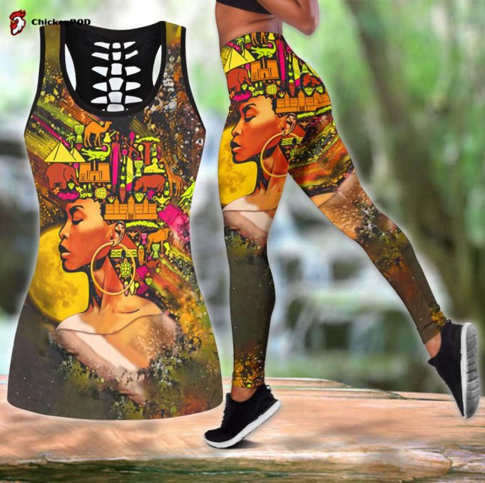 Juneteenth Fan Gifts African Beauty Combo Legging + Tank Top