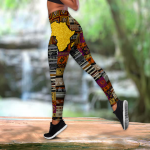 Juneteenth Fan Gifts African Map Combo Legging + Tank Top A