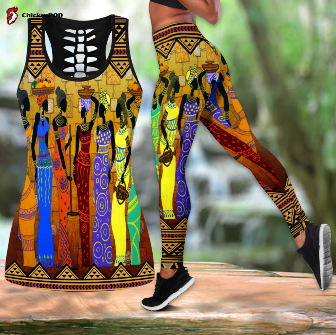 Juneteenth Fan Gifts African Women Combo Legging + Tank Top A