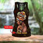 Juneteenth Fan Gifts Personalized Africa Combo Legging + Tank Top AJJ