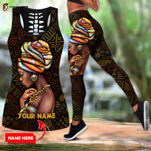 Juneteenth Fan Gifts Personalized Africa Combo Legging + Tank Top AJJ