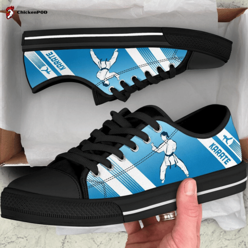 Karate Striped Low Top Shoes Gift for Men Women