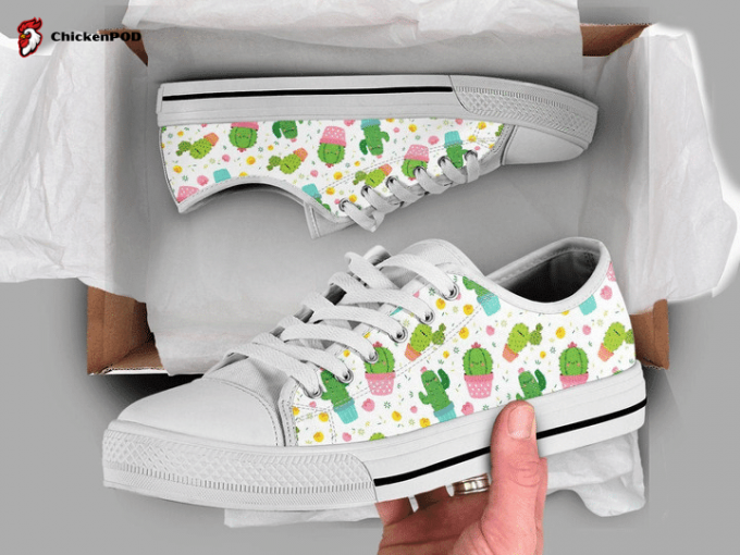 Kawaii Cactus Low Top Shoes Gift For Men Women