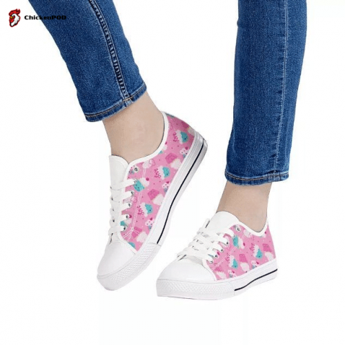 Kawaii Sugar Skulls Low Top Shoes Gift for Men Women