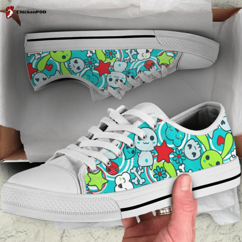 Kawaii Cat Low Top Shoes Gift for Men Women