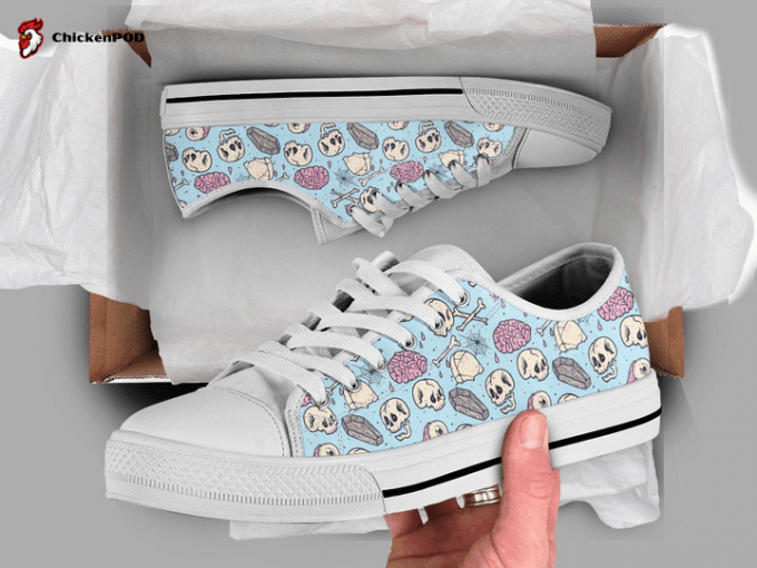 Kawaii Skull Low Top Shoes Gift For Men Women