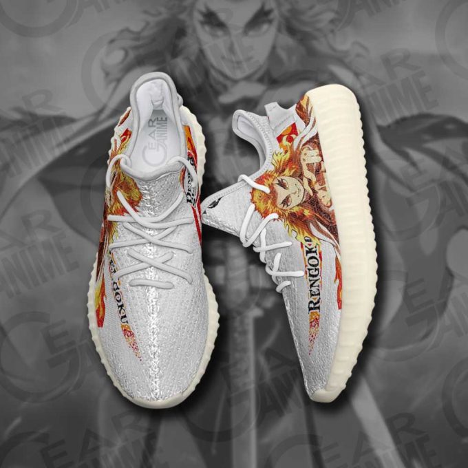 Kyojuro Rengoku Shoes Demon Slayer Custom Anime Yeezy Sneaker For Fans