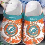 Miami Dolphins Orange-White Nfl Unisex Clogs Clog Shoes