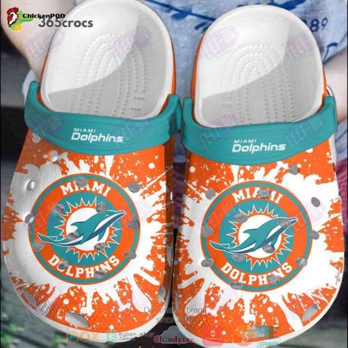 Miami Dolphins Nfl Custom Name Unisex Clogs Clog Shoes