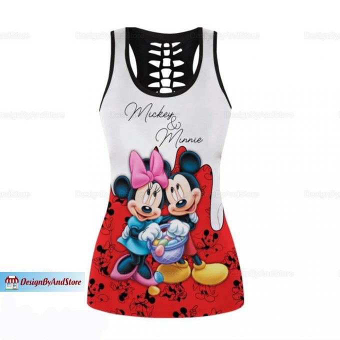 Mickey Mouse Tank Top, Mickey Mouse Leggings, Minnie Mouse Workout Tank, Disney Minnie Yoga Leggings, Disney Mouse Tank, Women Leggings