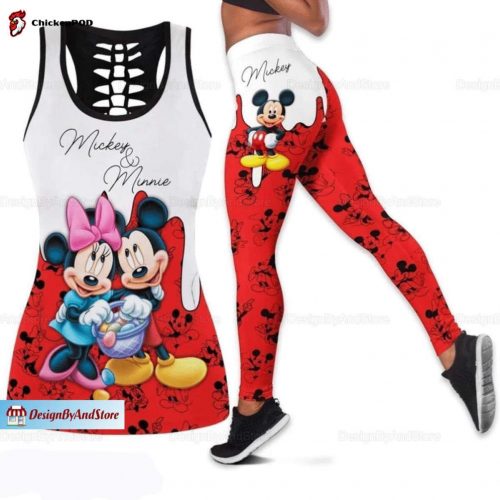 Mickey Mouse Tank Top, Mickey Mouse Leggings, Minnie Mouse Workout Tank, Disney Minnie Yoga Leggings, Disney Mouse Tank, Women Leggings