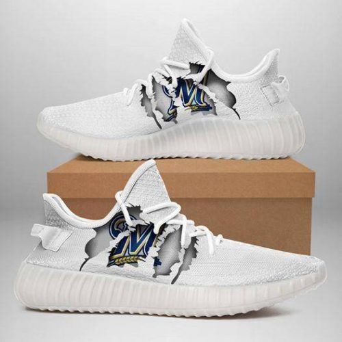 Milwaukee Brewers Ripped NFL Yeezy Sneaker For Men Women Fans