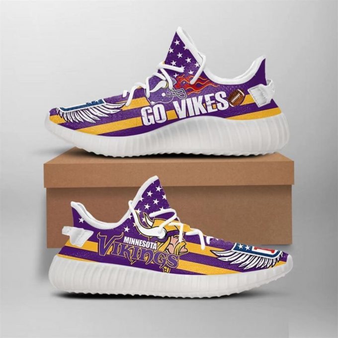 Minnesota Vikings Nfl Yeezy Sneaker For Fans