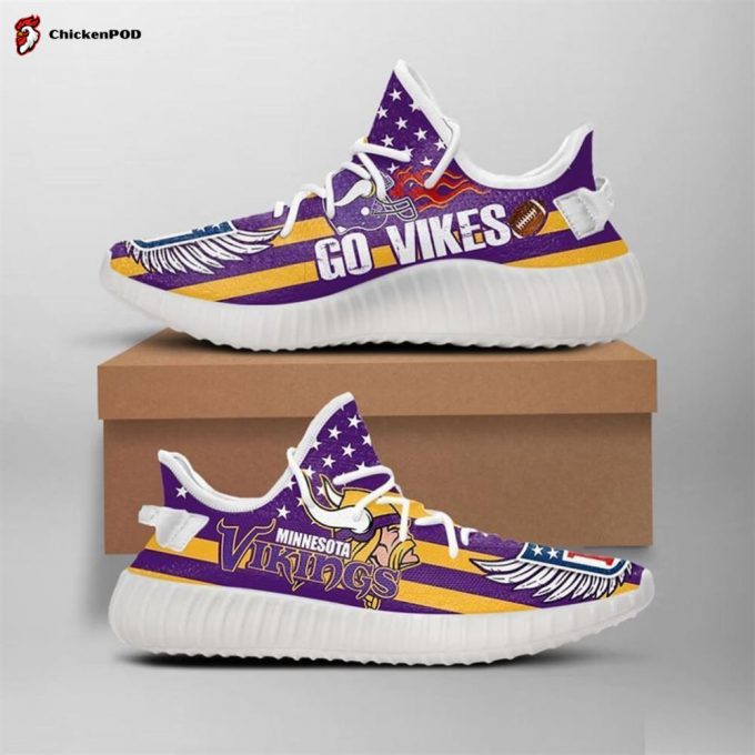 Minnesota Vikings Nfl Yeezy Sneaker For Fans