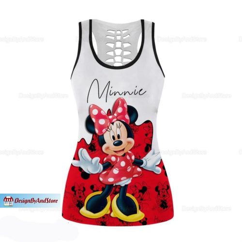 Minnie Mouse Tank Top, Minnie Mouse Leggings, Disney Minnie Workout Tank, Disney Minnie Yoga Leggings, Disney Minnie Tank, Yoga Pants