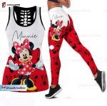 Minnie Mouse Tank Top, Minnie Mouse Leggings, Disney Minnie Workout Tank, Disney Minnie Yoga Leggings, Disney Minnie Tank, Yoga Pants