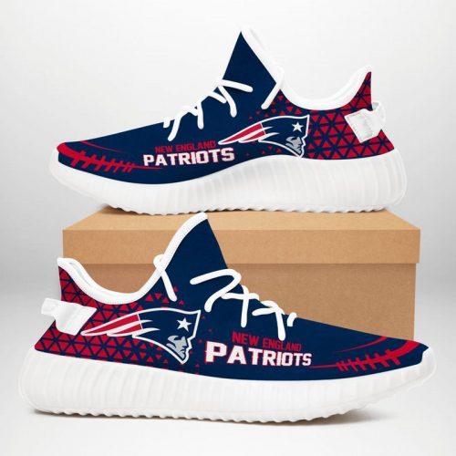 New England Patriots NFL White NCAA Yeezy Sneaker For Fans