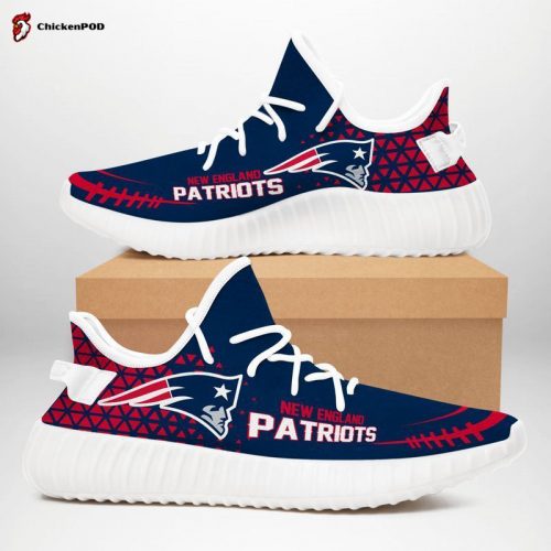 New England Patriots NFL White NCAA Yeezy Sneaker For Fans