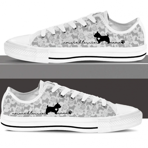 Norwich Terrier Low Top Shoes Gift for Men Women