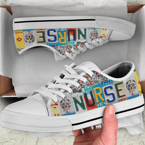 Nurse Colorful Nurse Low Top Shoes Gift for Men Women SneakerSa