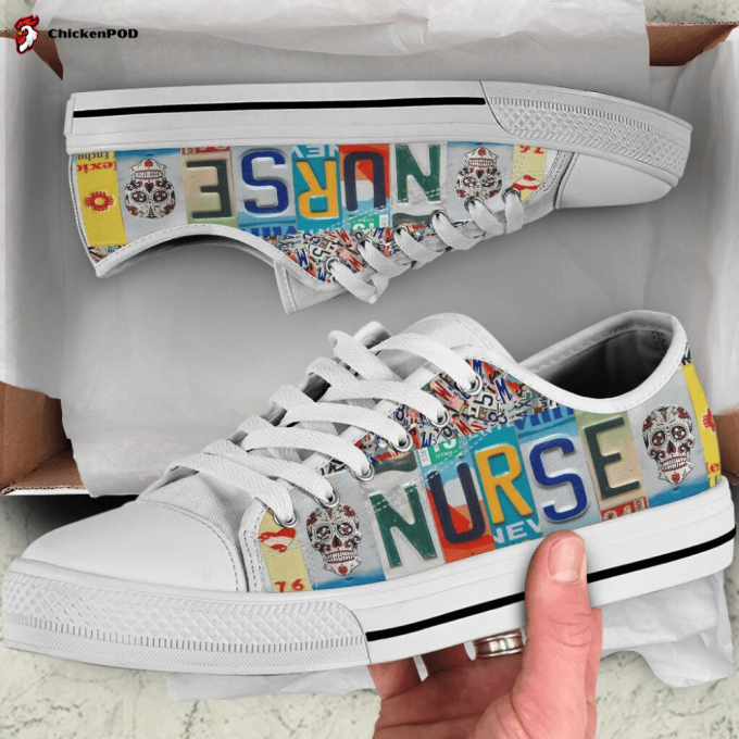 Nurse Colorful Nurse Low Top Shoes Gift For Men Women Sneakersa